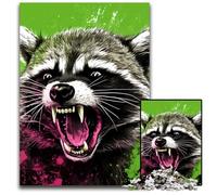 Puzzle di cartone colorato da 1000 pezzi raffigurante un procione, per adulti, adolescenti e ragazzi, ideale come regalo di compleanno e di festa, 26X38CM/10,23x14,96 pollici.