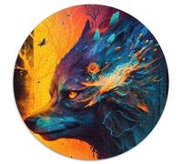 Puzzle di cartone colorato "Incubo Lupo" da 1000 pezzi, regalo perfetto per familiari e amici, adatto dai 14 anni in su, 67,5x67,5 cm.
