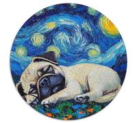 Puzzle di cartone con cielo stellato di carlino per adulti, 1000 pezzi, perfetto come decorazione per casa o ufficio, regalo di Natale ideale (67,5x67,5cm)
