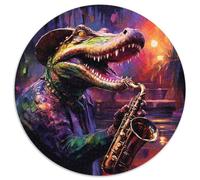Puzzle di cartone da 1000 pezzi raffigurante coccodrilli del Nilo, regalo perfetto per la festa della mamma, compleanni e Natale (67,5x67,5cm)