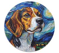 Puzzle di cartone da 1000 pezzi raffigurante un gatto del Bengala con cielo notturno, per adulti, perfetto come decorazione per la casa o l'ufficio, regalo di Natale ideale (67,5x67,5cm)