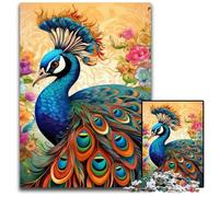 Puzzle di cartone da 1000 pezzi raffigurante un pavone colorato, per adulti, rompicapo stimolante, giocattolo rilassante per adolescenti, 26X38CM/10,23x14,96 pollici.