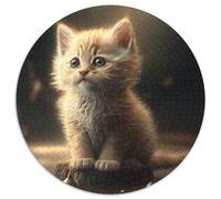 Puzzle di cartone da 1000 pezzi raffigurante un simpatico gatto. Regalo perfetto per la festa della mamma, compleanni e Natale. Dimensioni: 67,5x67,5 cm.
