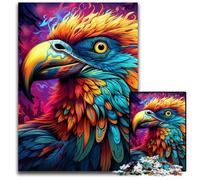 Puzzle di cartone da 1000 pezzi "Uccello psichedelico" per adulti, adolescenti e ragazzi, ideale come regalo di compleanno e di festa, 26X38CM/10,23x14,96 pollici.
