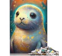 Puzzle di cartone di alta qualità con favole di foche, per bambini e adulti dai 12 anni in su, regali di Natale, 1000 pezzi (75x50 cm)