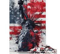 Puzzle di cartone di alta qualità con l'opera d'arte della Statua della Libertà, rompicapo per bambini e adulti dai 12 anni in su, regali di Natale, 1000 pezzi (75x50 cm)
