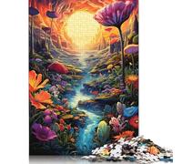 Puzzle di cartone di alta qualità, gioco educativo, la psichedelia colorata dell'eterna primavera, per bambini adulti, regalo di Natale, 1000 pezzi (75x50 cm)