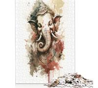 Puzzle di cartone di alta qualità per adulti e bambini, gioco educativo, Lord Ganesha, induismo, regalo di Natale, 1000 pezzi (75x50 cm)