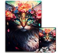 Puzzle di cartone "Gatto della Bellezza" da 1000 pezzi per adulti, perfetti per riunioni di famiglia, compleanni, feste 26X38CM/10,23x14,96 pollici