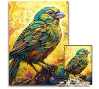Puzzle di cartone "Green Sparrow" da 1000 pezzi per adulti, regalo perfetto per l'arredamento della casa e per il divertimento delle feste, 26X38CM/10,23x14,96 pollici.