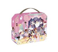 Janod - Puzzle educativo Il regno dei draghi - 54 pezzi + poster - Prodotto in Francia - Cartone FSC - Dai 5 anni - Pratica valigetta