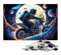 Puzzle di cartone per adulti, 1000 pezzi, a tema astronauta, rompicapo impegnativo per adolescenti, divertente serata di giochi in famiglia, 26X38CM/10,23x14,96 pollici.