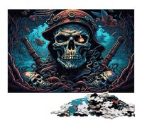 Puzzle di cartone per adulti con scheletro pirata, 1000 pezzi, perfetto per la casa o l'ufficio, regalo di Natale ideale 26X38CM/10,23x14,96 pollici
