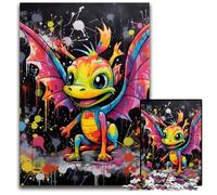 Puzzle di cartone per adulti, dipinto a forma di drago volante, 1000 pezzi, stimolante, fai da te, gioco decorativo, giocattolo interattivo per famiglie, 26X38CM/10,23x14,96 pollici
