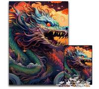 Puzzle di cartone per adulti, drago cinese, 1000 pezzi, stimolante, fai da te, gioco decorativo, giocattolo interattivo per famiglie, 26X38CM/10,23x14,96 pollici
