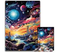 Puzzle di cartone per adulti "Pianeta colorato" da 1000 pezzi, perfetto per la casa o l'ufficio, regalo di Natale ideale 26X38CM/10,23x14,96 pollici