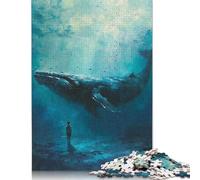 Puzzle di cartone premium "Balena sussurra sogni di bambino", giochi creativi, per donne e uomini, regalo di compleanno 1000 pezzi (26x38 cm)
