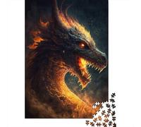 Puzzle di cartone premium "Drago di fuoco in paradiso", stimolante e stimolante, per adulti e adolescenti, regalo di Natale da 1000 pezzi (38x26 cm)