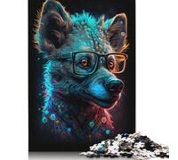 Puzzle di cartone premium "Le iene indossano gli occhiali", rompicapo per bambini e adulti dai 12 anni in su, regali di Halloween, 1000 pezzi (75x50 cm)