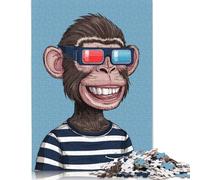 Puzzle di cartone premium per bambini e adulti dai 12 anni in su, rompicapo con occhiali 3D, idea regalo per Natale, 1000 pezzi (75x50 cm)