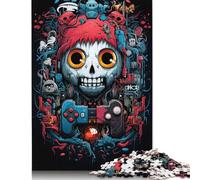 Puzzle di cartone premium per bambini e adulti dai 12 anni in su, rompicapo futuristico con scarabocchio da giocatore, 1000 pezzi (75x50 cm)