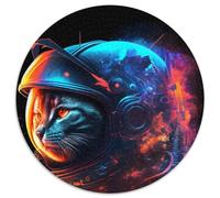 Puzzle di cartone Space Cat per adulti, 1000 pezzi, perfetto per decorare la casa o l'ufficio, regalo di Natale ideale (67,5x67,5cm)
