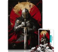 Puzzle di cavalieri medievali per adolescenti, difficili da completare ma divertenti e umoristici, con poster abbinato e foglio di quiz 50x75cm