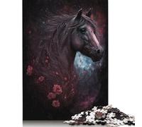 Puzzle di cavalli spaziali galattici, sfida difficile, puzzle in cartone riciclato al 100% per bambini e adulti, regali di Halloween, 1000 pezzi (75x50 cm)