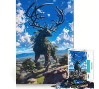 Puzzle di cervo gigante da 1000 pezzi per adolescenti, ideale per rafforzare la memoria, perfetto per il tempo libero a casa, con bordi netti, un regalo prezioso (38x26cm)