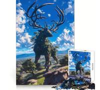 Puzzle di cervo gigante da 1000 pezzi per adolescenti, ideale per rafforzare la memoria, perfetto per il tempo libero a casa, con bordi netti, un regalo prezioso (38x26cm)