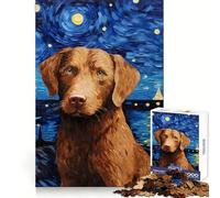Puzzle di Chesapeake Bay Retriever per ragazzi, 1000 pezzi, esercizio intelligente, divertimento silenzioso, incastro perfetto, sorpresa di compleanno (50x75cm)
