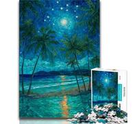 Puzzle di cielo notturno e spiaggia per adolescenti, puzzle da 1000 pezzi, giochi educativi, decorazioni per la casa, come regalo per tutta la famiglia (50x75cm)