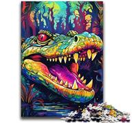 Puzzle di coccodrilli colorati per adulti da 2000 pezzi, gioco stimolante, ideale come regalo per tutta la famiglia (70x100cm)