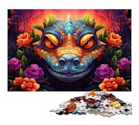 Puzzle di coccodrilli del Nilo da 1000 pezzi per adulti, in cartone, regalo perfetto per l'arredamento della casa e per il divertimento delle feste, 26X38CM/10,23x14,96 pollici.