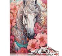Puzzle di colori di cavalli selvaggi, giochi creativi, puzzle di cartone premium per donne e uomini, regalo di compleanno 1000 pezzi (26x38 cm)
