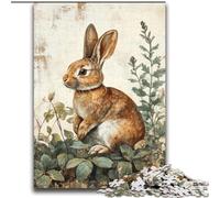 Puzzle di conigli animali per adulti e adolescenti, regalo di compleanno per trascorrere il tempo in casa, regali, arte murale per 14+ anni (70x100cm)