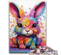 Puzzle di coniglio da 1000 pezzi per adulti, aiuta il cervello a esercitare giocattoli avvincenti per coltivare la pazienza, gioco di sfida unico (50x75cm)