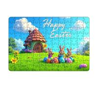 Puzzle Di Coniglio - Divertente Puzzle Di Pasqua con Un Adorabile Modello Di Coniglio, Attività Di Vacanze Fantasy per Adulti E | Cartone Animato Decorativo per La Configurati