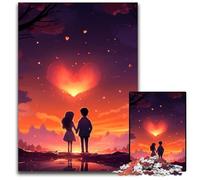 Puzzle di coppia al tramonto da 1000 pezzi per adulti. Puzzle impossibili per adulti, Halloween, Pasqua, Capodanno. Dimensioni: 50x75CM/19,68x29,52 pollici.