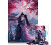 Puzzle di coppia anime al chiaro di luna per adulti,1000 pezzi,gioco stimolante per la mente,dimensioni uniformi,pezzi precisi,ideale da portare in viaggio,gioco per allenare la mente,regalo (38x52cm)