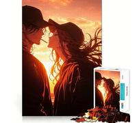 Puzzle di coppia anime da 1000 pezzi per adolescenti,stimolante per la mente,divertente,senza spazi vuoti,incastro perfetto,piacevole svago per interni (50x75cm)