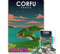 Puzzle di Corfu Enchanted Night per adolescenti, puzzle da 1000 pezzi, gioco per famiglie, antistress, sfida difficile, regali di Babbo Natale segreto, 38x26cm