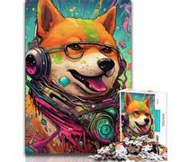 Puzzle di Corgi mutanti per adulti e adolescenti, difficili da completare ma divertenti e divertenti, regalo di compleanno, regali, arte murale (75x50cm)