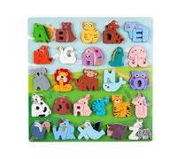 Puzzle di corrispondenza 'alfabeto - Giocattoli da lettere in legno, gioco di prescolare, puzzle di identificazione per bambini, parola educativa per bambini, scrittura a casa o SC