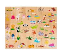 Puzzle di corrispondenza - Puzzle di corrispondenza, Tavola di combinazione di numeri | Puzzle matematico 30x24 cm Tavola di legno Labirinto di combinazione di numeri, Apprendimento educativo, Gioco