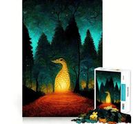 Puzzle di creature fantastiche del bosco per adulti,1000 pezzi,gioco di memoria,montaggio sicuro e stabile,gioco significativo per costruire connessioni (50x75cm)