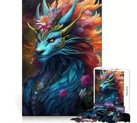 Puzzle di creature fantastiche mitologiche per ragazzi, 1000 pezzi, gioco di logica fine, morbido, rilassante, bordi puliti, regalo di alta qualità (38x52cm)