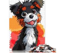 Puzzle di cuccioli allegri, materiali ecologici, 100% cartone riciclato, per bambini adulti, regalo di Natale, 1000 pezzi (26x38 cm)