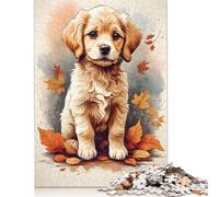 Puzzle di cuccioli carini da 1000 pezzi per adulti e adolescenti dai 12 anni in su, regali per la vigilia di Natale, 1000 pezzi (75x50 cm)