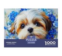 Puzzle di cuccioli carini per adulti e bambini,1000 pezzi, sfida impossibile, giocattolo a sfida, giochi educativi, decorazione per la casa, per adulti e bambini dai 14 anni in su, 52x38cm/1000pezzi.
